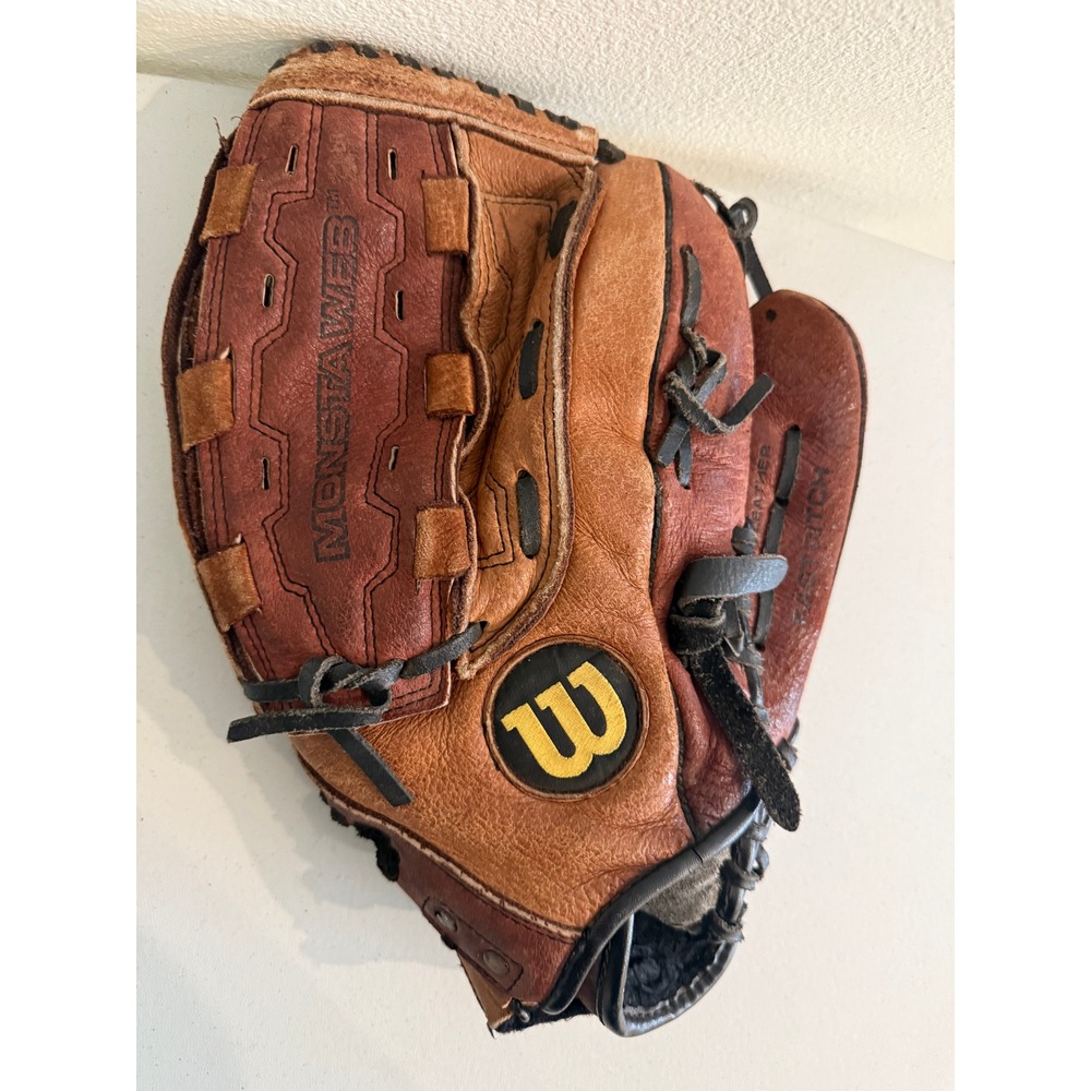 Wilson A440 Fastpitch 12 Inch Leather Baseball Softball Glove Monsta Web Brown